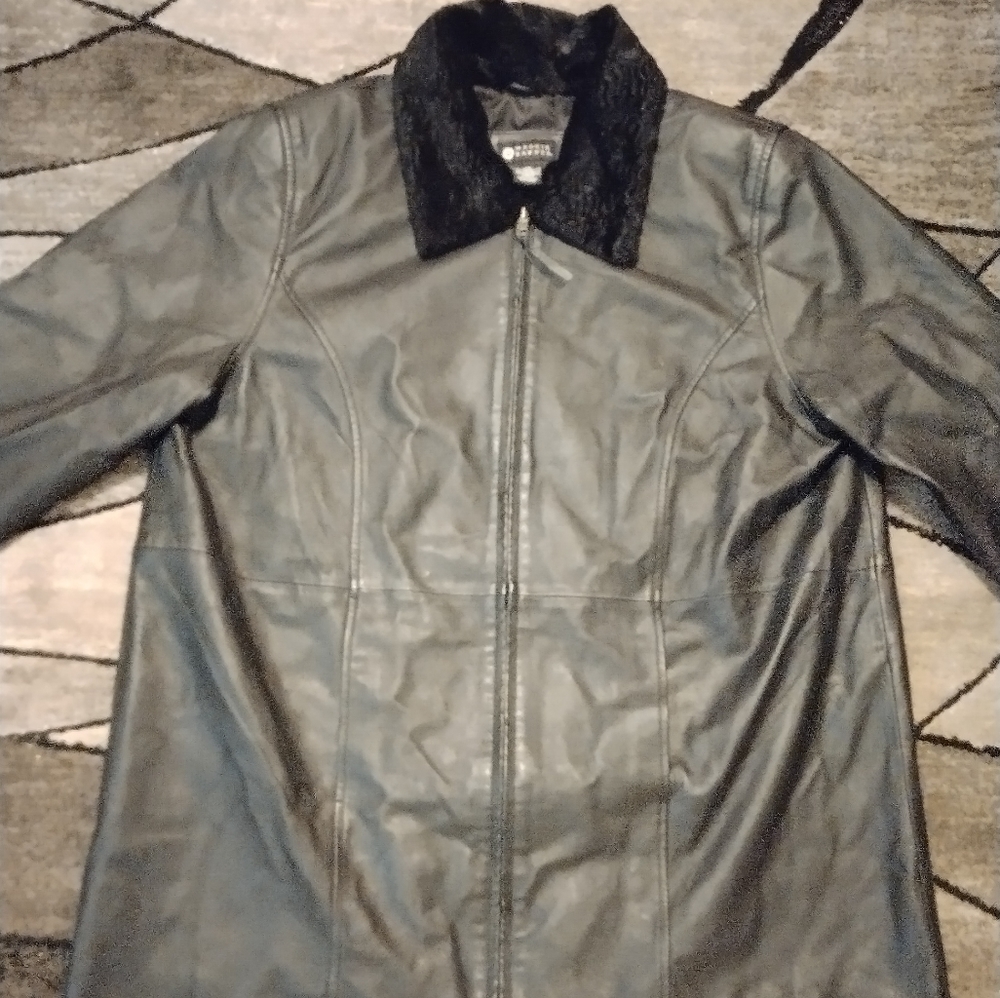 Maggie Barnes women's leather coat